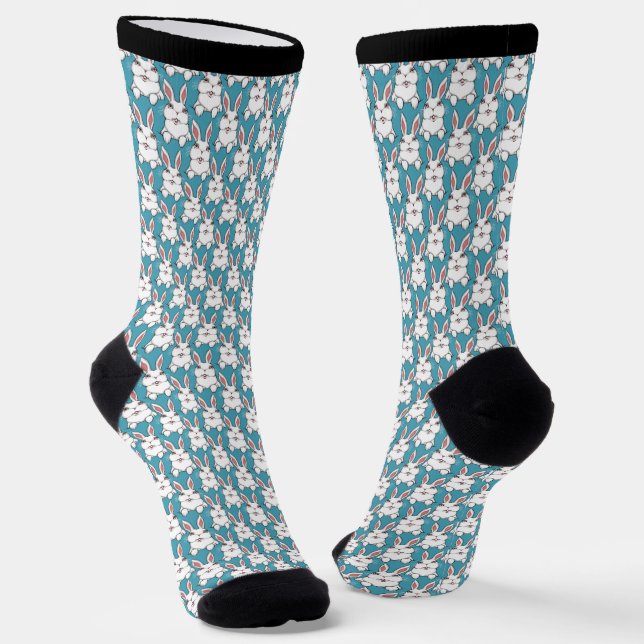 Easter Bunny Socks Festive Easter Socks Customise (Angled)