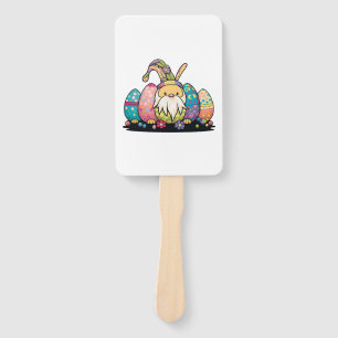 Easter Bunny Spring Cute Gnome Easter Egg Hunting  Hand Fan