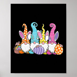 Easter Bunny Spring Gnome Easter Egg Hunting And B Poster