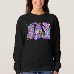 Easter Bunny Spring Gnome Easter Egg Hunting And B Sweatshirt