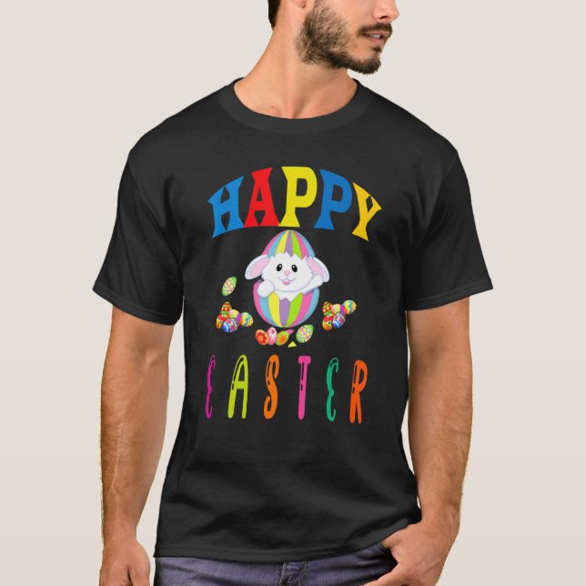 Easter Bunny Spring Gnome Easter Egg Hunting And B T-Shirt (Front)