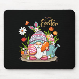 Easter Bunny Spring Gnome Easter Illustration Mouse Mat