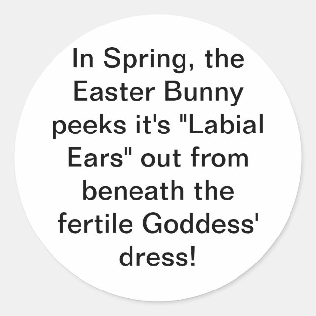 Easter Bunny Spring Goddess Artjunkhaus Hankamer Classic Round Sticker (Front)
