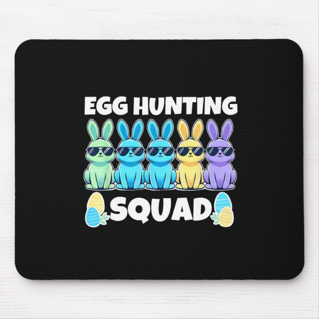 Easter Bunny Squad Humour Egg Hunting Day  Mouse Mat (Front)