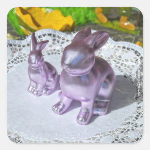 Easter Bunny Square Sticker