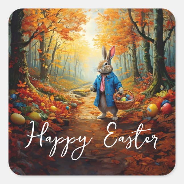 Easter Bunny  Square Sticker (Front)