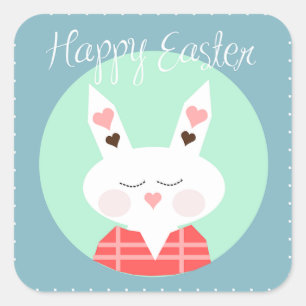 Easter Bunny Square Sticker