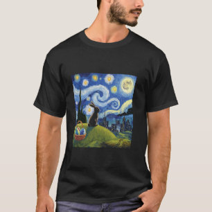Easter Bunny Starry Night Post-impressionist Easte T-Shirt