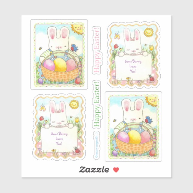 Easter Bunny Sticker (Sheet)