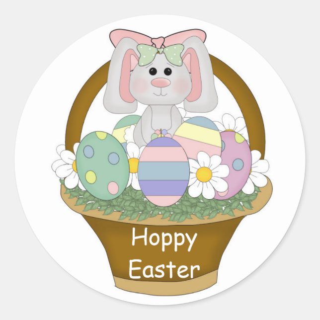 Easter Bunny sticker envelope seal Easter Letter (Front)