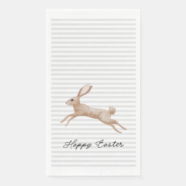 Easter Bunny Striped  Napkin (Front)