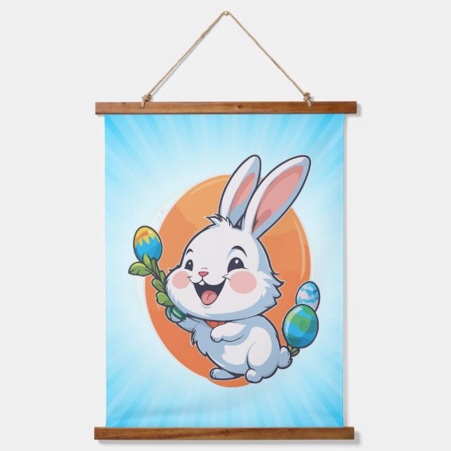 Easter Bunny Sublimation Design-93465 Hanging Tapestry (Front)