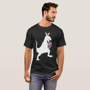 Easter Bunny T-Rex Holding Easter Egg Pascha Tee