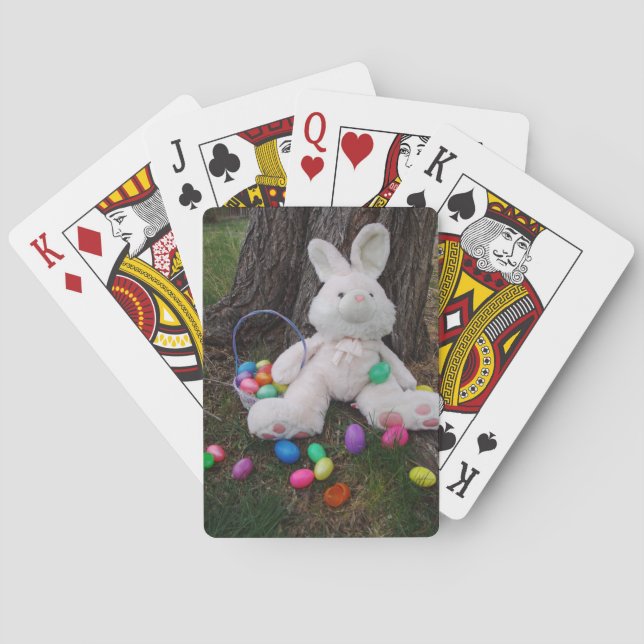 Easter Bunny Taking A Break Playing Cards (Back)