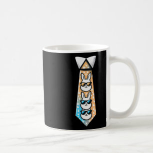 Easter Bunny Tie Fun Graphic For Boys Toddlers Men Coffee Mug