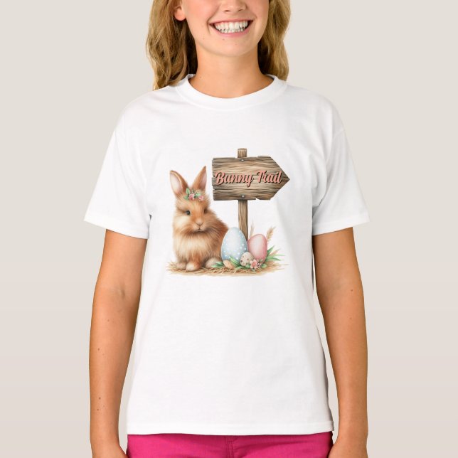 Easter Bunny Trail T-Shirt (Front)