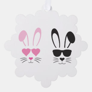 Easter Bunny Tree Decoration Card