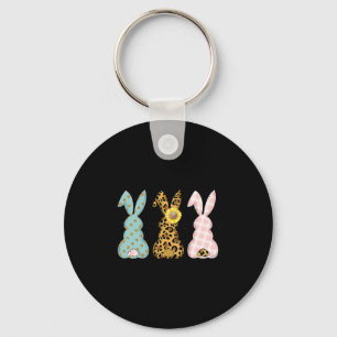 Easter Bunny Trio Rabbit Leopard Easter Key Ring