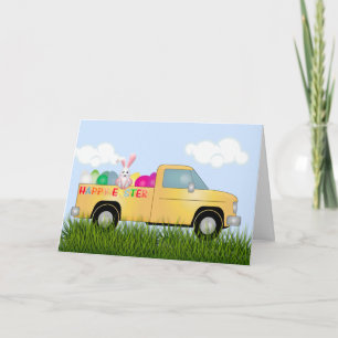 Easter Bunny Truck Card