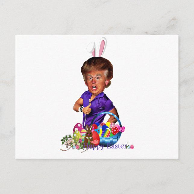 easter bunny trump holiday postcard (Front)