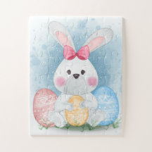 Easter Bunny w/ Easter Eggs Puzzle (30 os pcs)