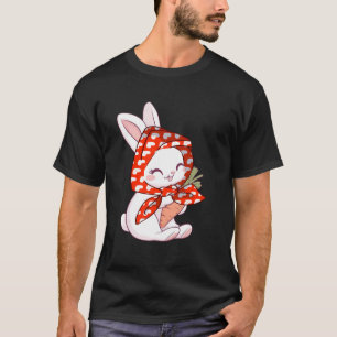 Easter Bunny Wears Bandanna Retro Grandna Bow Coqu T-Shirt