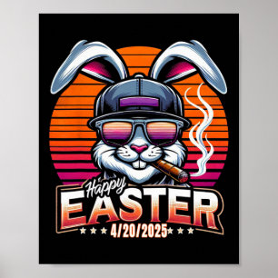 Easter Bunny Weed Funny Humour  Poster