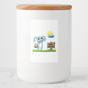Easter Bunny wishes a Happy Easter Food Label