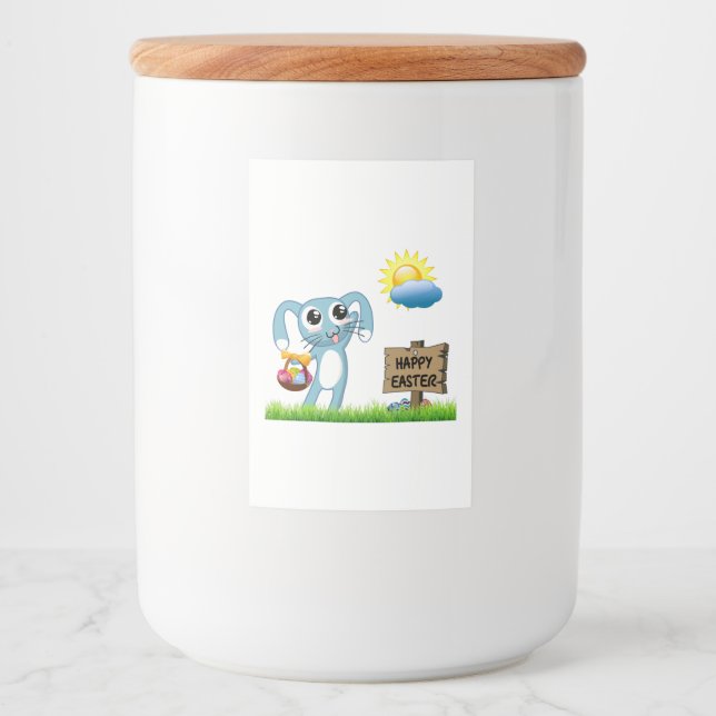 Easter Bunny wishes a Happy Easter Food Label (Front)