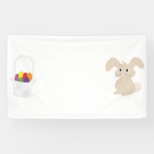 Easter Bunny with Basket Banner