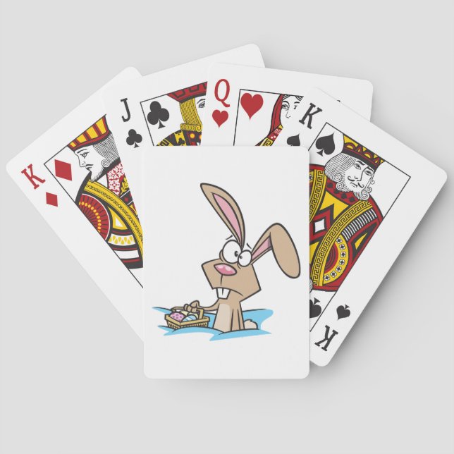 Easter Bunny with Basket of Eggs Playing Cards (Back)