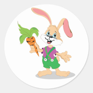 Easter Bunny With Carrot Stickers
