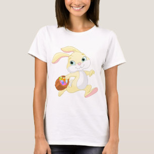 EASTER BUNNY WITH COLORFUL EASTER EGG BASKET T-Shirt