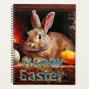 Easter bunny with Easter eggs Happy Easter Planner