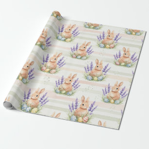 Easter Bunny with Eggs Spring Pastel Pattern (10) Wrapping Paper