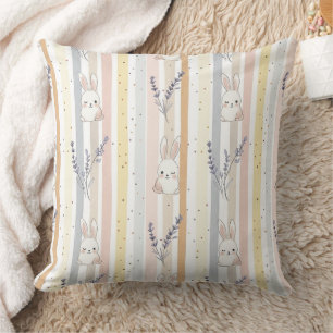 Easter Bunny with Eggs Spring Pastel Pattern (9) Cushion