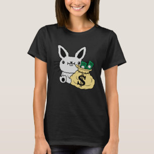 Easter Bunny With Money In A Bag Cute Rich Rabbit T-Shirt