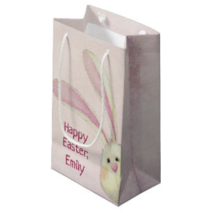 Easter Bunny with Name Small Gift Bag