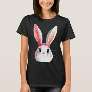 Easter Bunny with Pink Headband T-Shirt
