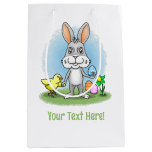 Easter Bunny with the colourful Easter Eggs Medium Gift Bag