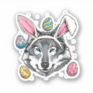 Easter Bunny Wolf Funny Easter Wolf Wild Forest Wo