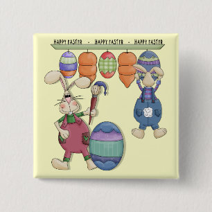 Easter Bunny Workshop Button