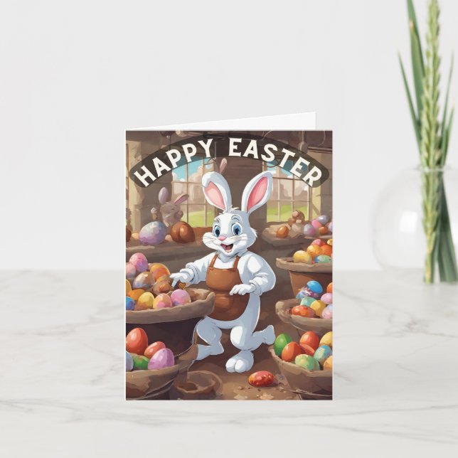 Easter Bunny Workshop Card (Front)