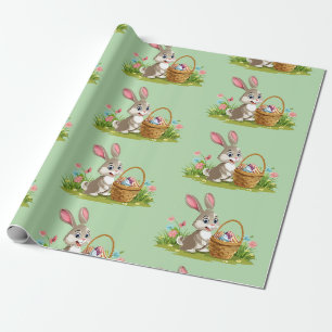 Easter bunny wrapping paper