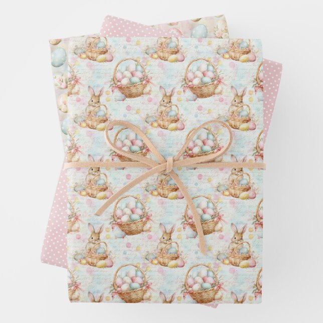 Easter Bunny Wrapping Paper Collection (In situ)