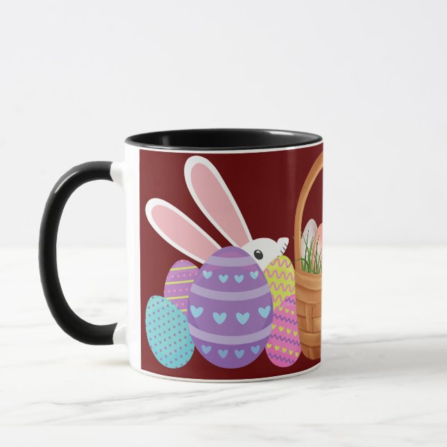 Easter bunny's and Egg Basket Mug (Left)