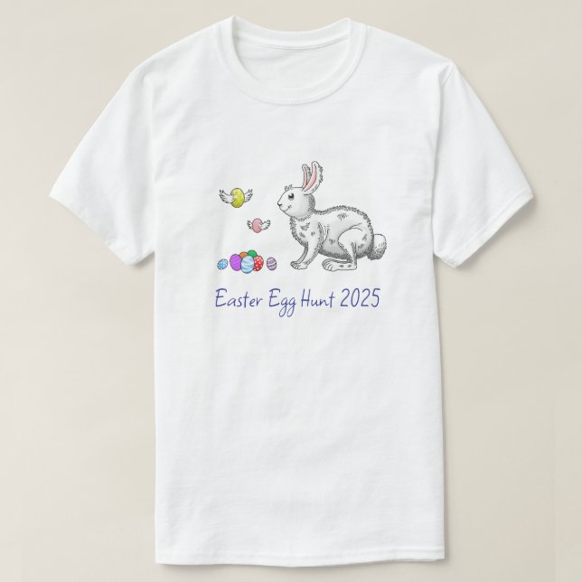 Easter Bunny's Egg Hunt T-Shirt (Design Front)