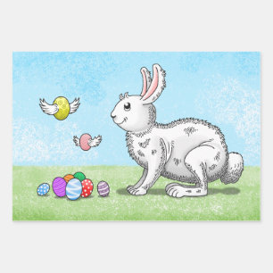 Easter Bunny's Egg Hunt Wrapping Paper Sheet