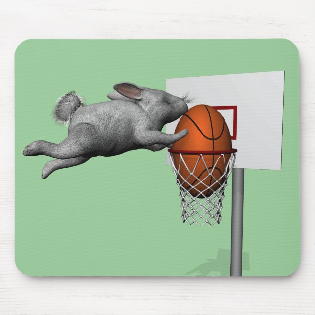 Easter Bunny's Perfect Slam Dunk Mouse Mat (Front)