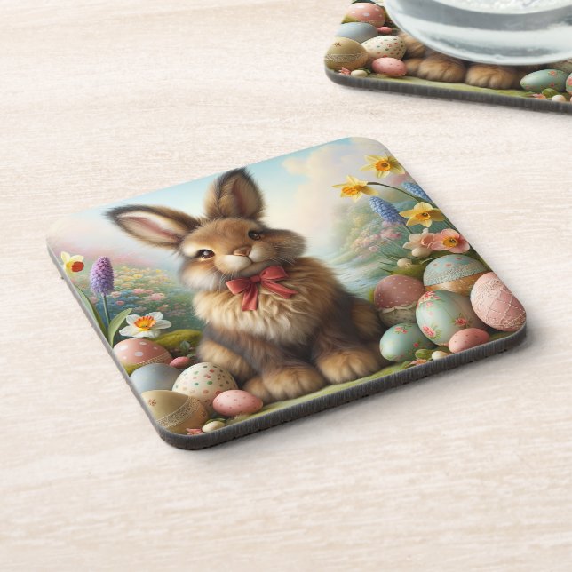Easter butcher with a cute rabbit coaster (Left Side)